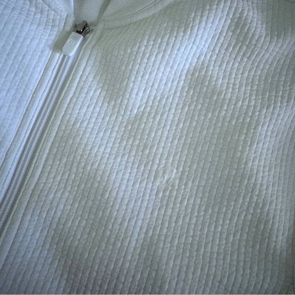 🆕🤍 Lululemon EU Exclusive Textured Zip Front Track Jacket - White - Picture 11 of 15